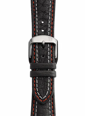 Red/White Stitching Leather Strap