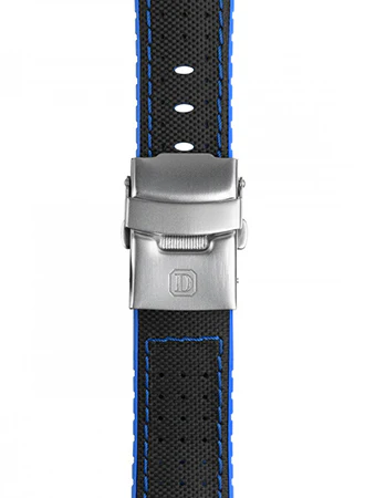Robby Blue Leather Rubber Strap