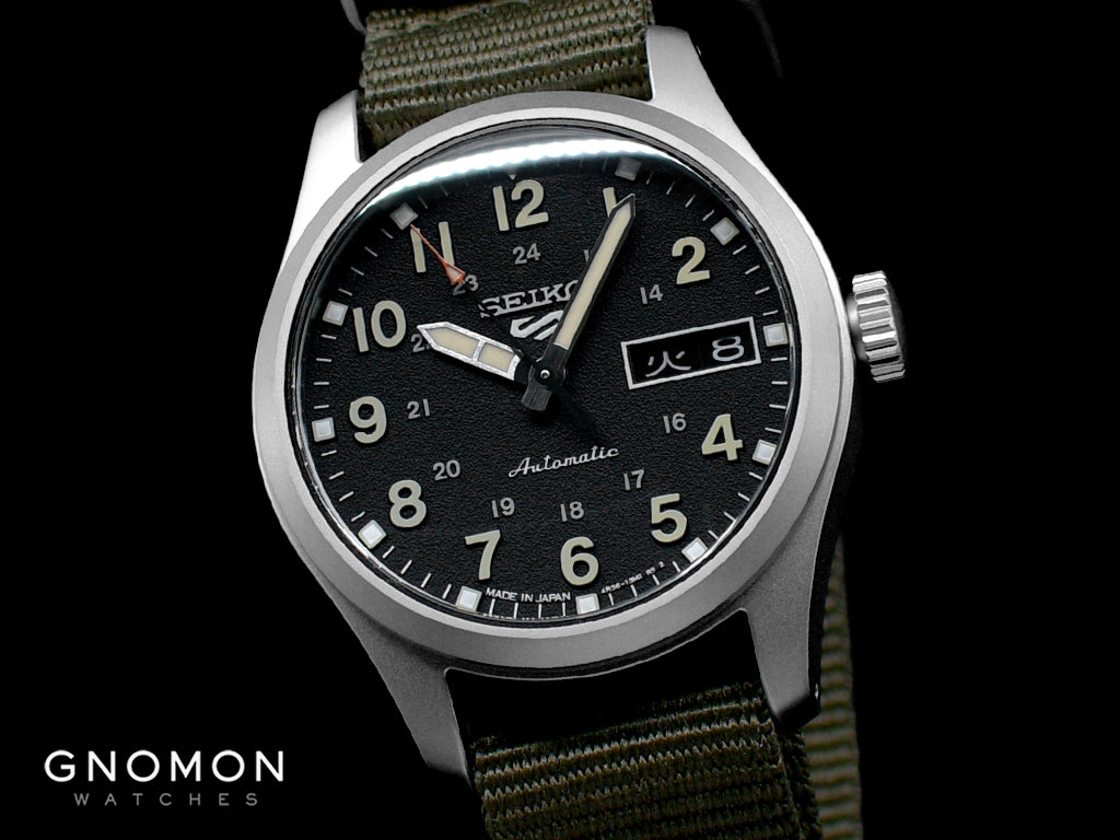 Seiko 5 Sports “Field Sports Style” Automatic 36 Black - Military Nylon Strap Ref. SBSA201 - Image 5