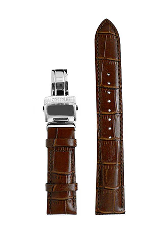 Seiko Calf Leather Strap - Mocha Alligator Grained - 20mm