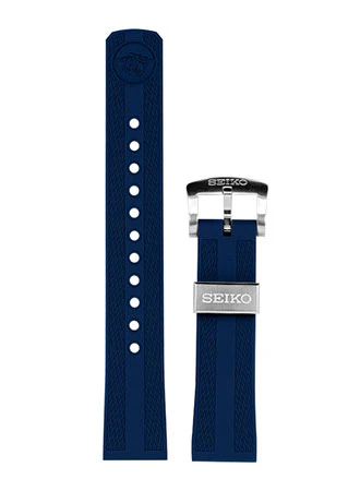 Seiko Hale Navy Rubber Strap for Prospex SBDC101/105/109/111/123 - 20mm Ref. R03E012J0