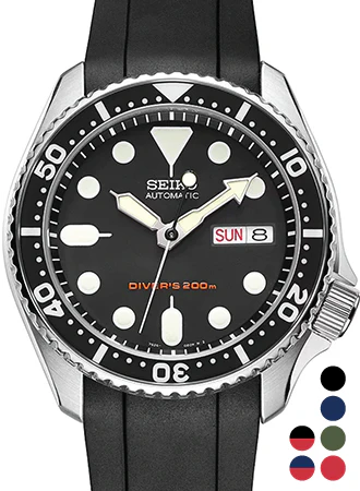 Seiko 5 Series (CB10) - Curved End Rubber Strap
