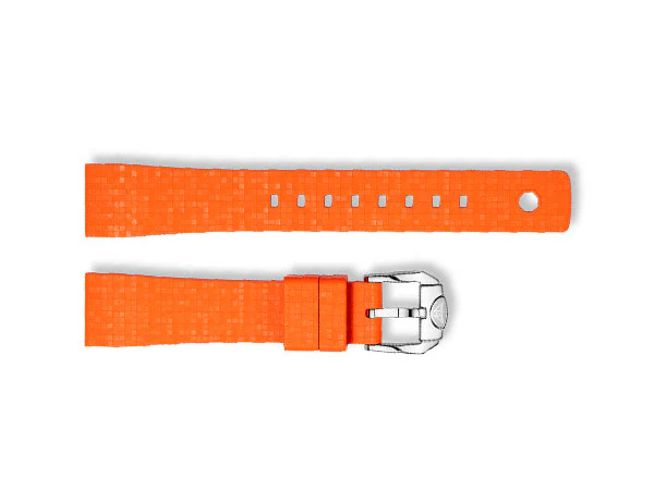 Squale Orange Mosaic Rubber - 19mm - Image 2