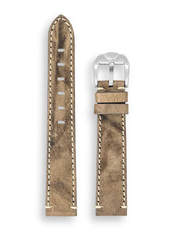 Stitched Leather Brown Strap - 18mm