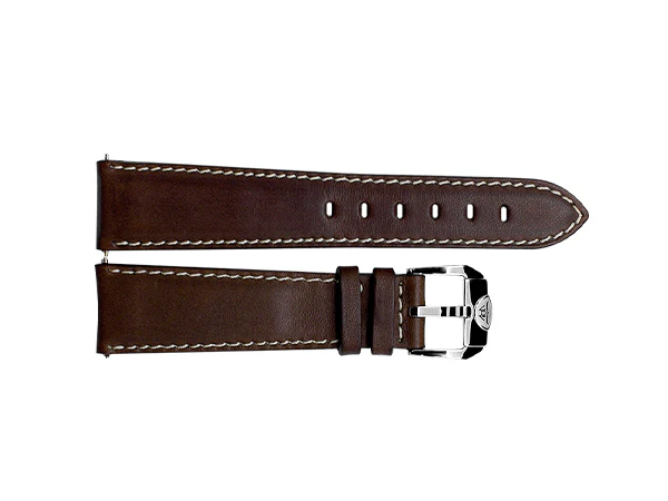 Stitched Leather Brown Strap - 22mm - Image 2
