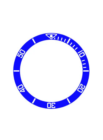 Sub Style Ceramic Bezel Insert Blue