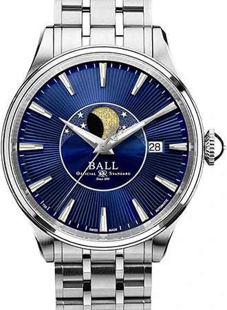 Trainmaster Moon Phase Blue - Bracelet - Ref. NM3082D-SJ-BE