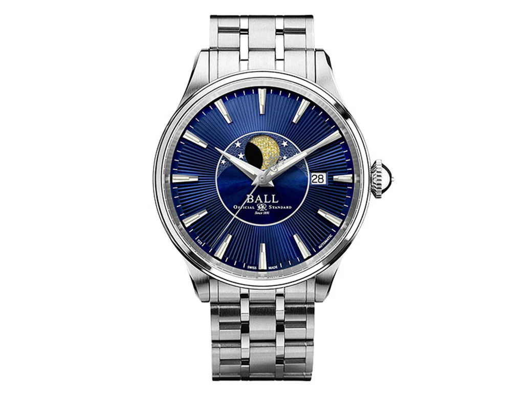 Trainmaster Moon Phase Blue - Bracelet - Ref. NM3082D-SJ-BE - Image 2